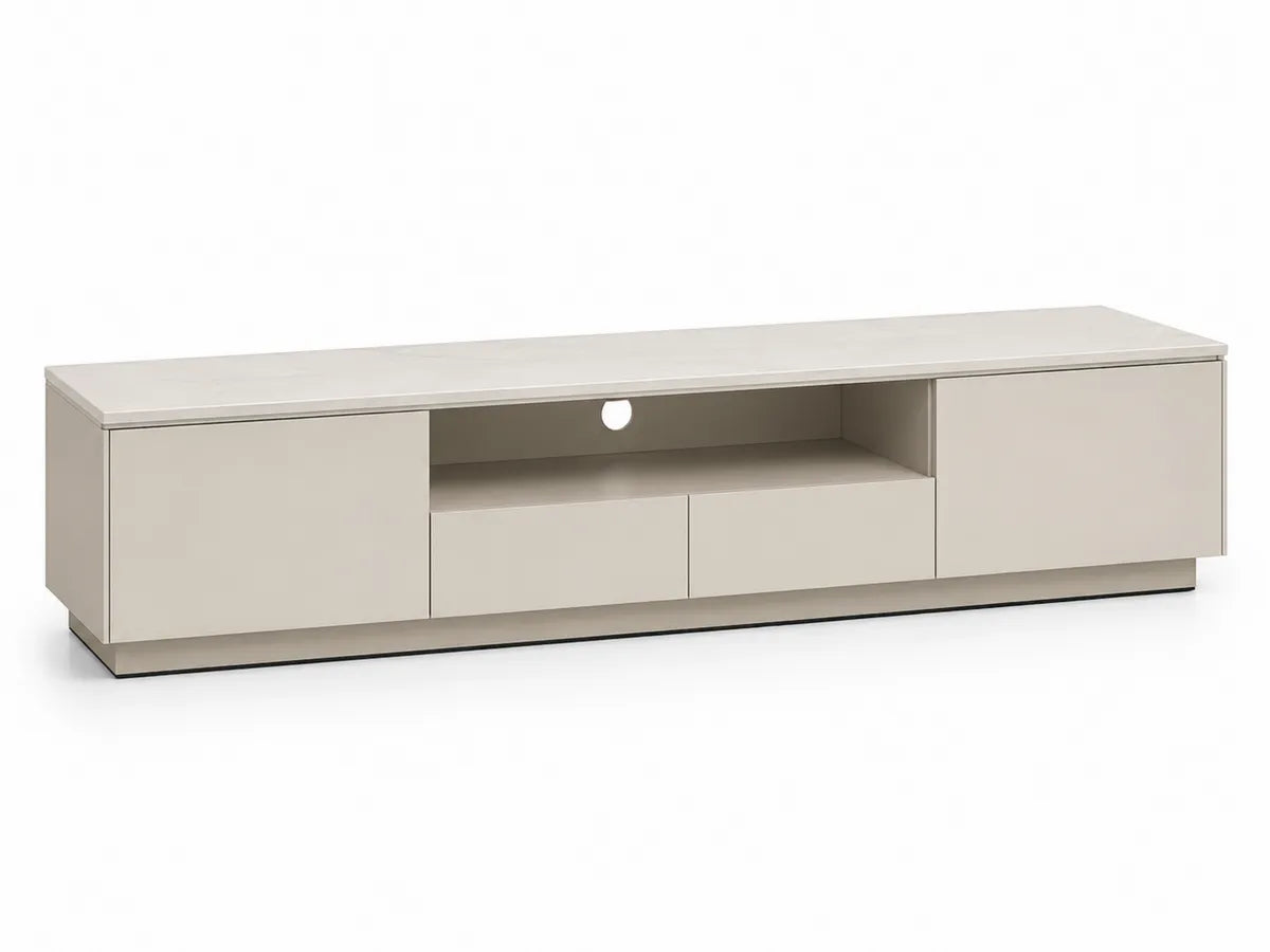 Szafka RTV z MDF 180x45x40 cm jasnoszara