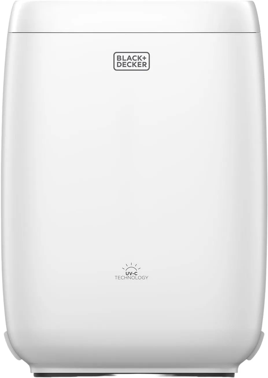 BLACK+DECKER oczyszczacz powietrza, czarny+DECKER czarny+DECKER czarny+DECKER czarny+DECKER Czarny + Decker HEPA13, 350 m3 / h, cichy, czarny, czujnik PM2, do 80 m², Ultra- cichy