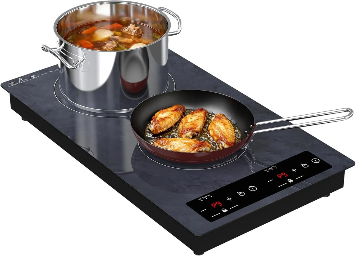 GTKZW płyta grzewcza, Płyta indukcyjna, 2 pola grzewcze, 3000 W, built- in, minutnik, darmowa instalacja, przenośne, kemping