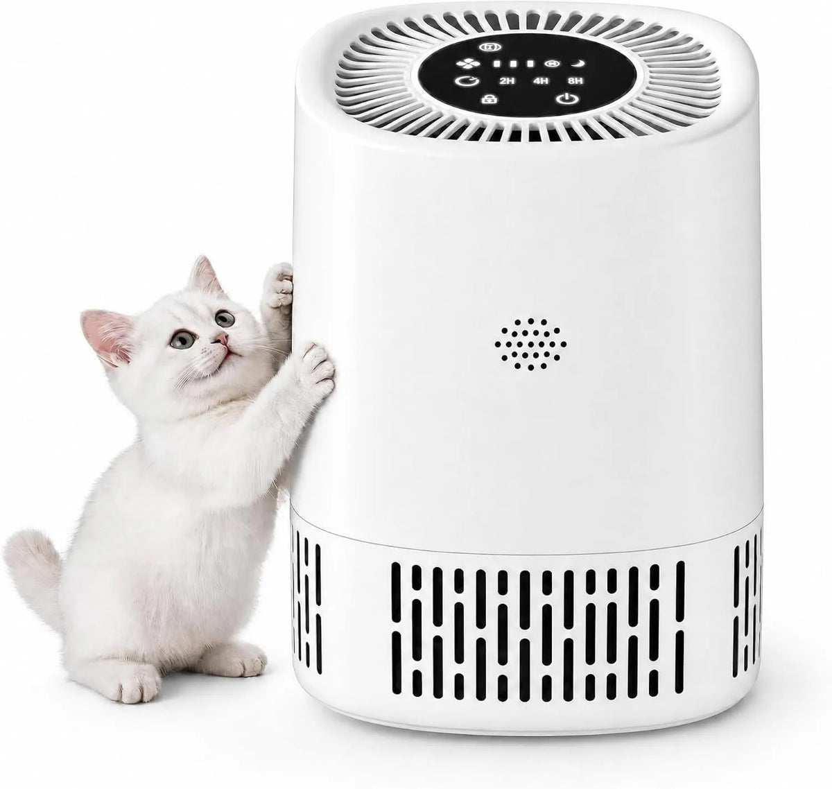 GarveeHome oczyszczacz powietrza, HEPA 3, 100 m3 / h, 24 dB, zegar, zamek, USB, tłumik, 5 poziomów z trybu automatycznego i snu, USB Type- C