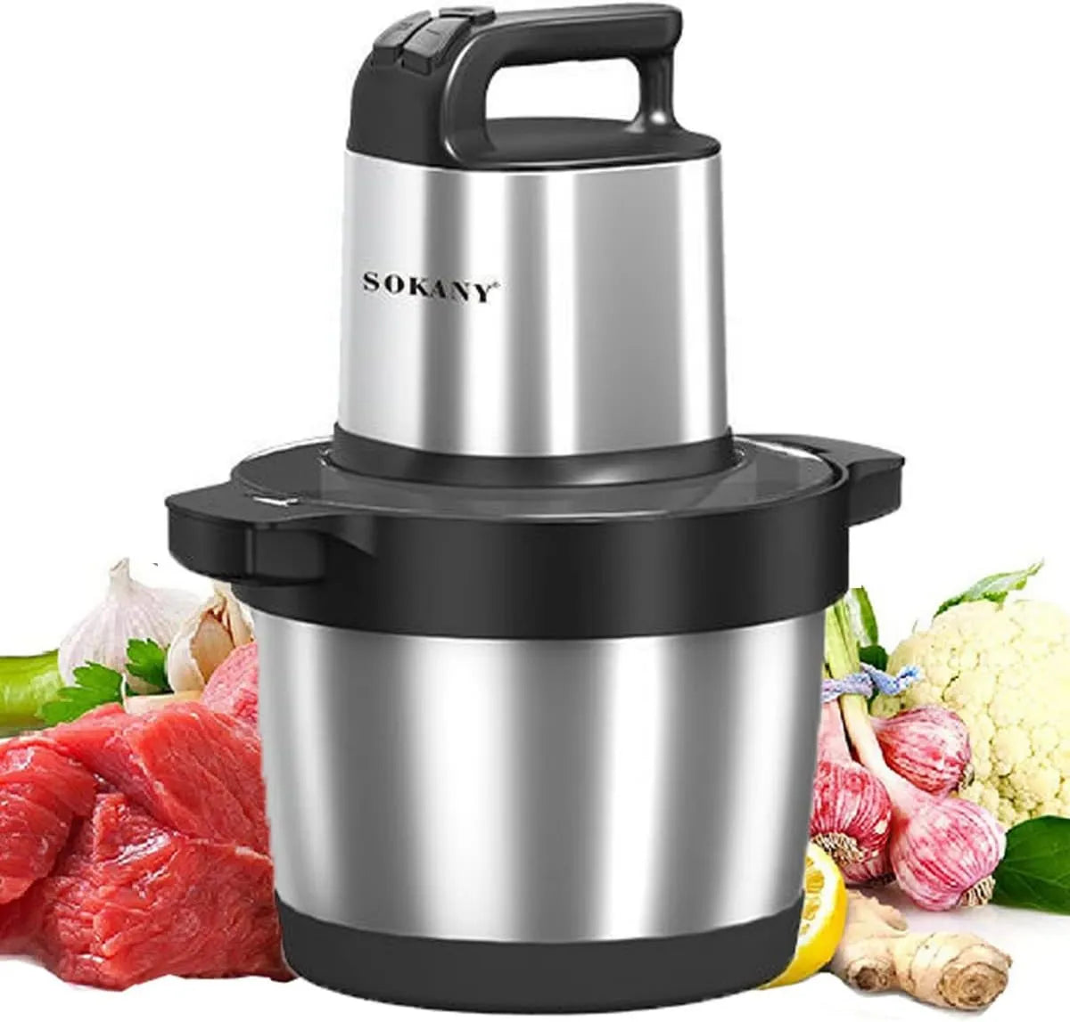 Sokany maszynka do mięsa, Mikser, 6, 5 l, 1500 W, SK- 7033, stal nierdzewna SK-7033
