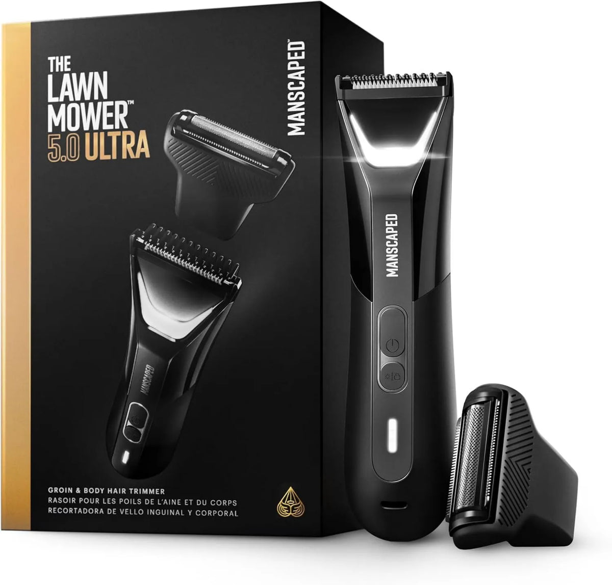 Manscaped Refining The Gentleman, Ładunek USB, Dwie głowice do golenia, Kosiarka Trawnikowa ® 5, 0 ULTRA z MANSCAPED ® SkinSafe ® Body & Intimate Area Sweter dla mężczyzn, Bliski Sweep & Pot