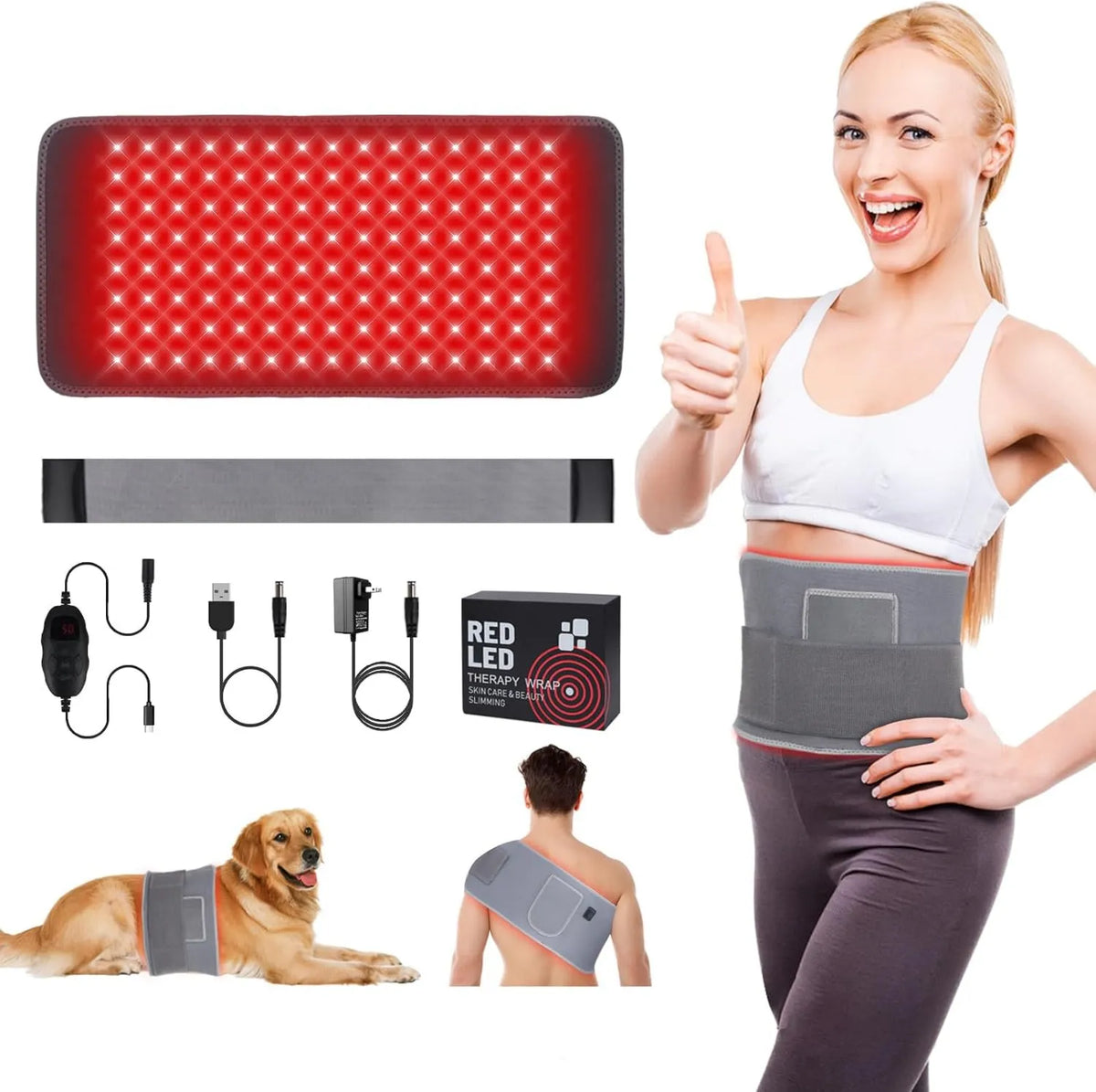 pinfriy, Lampa, 660 nm, 850 nm, zegar, czerwony, do leczenia w czerwonym świetle