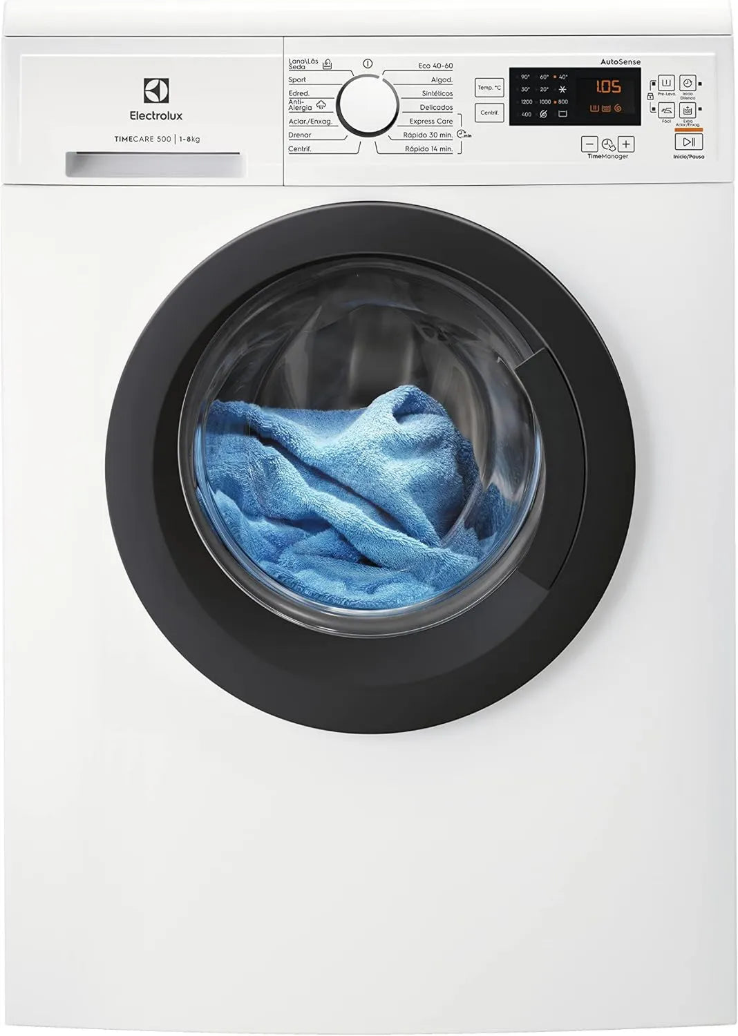 Electrolux pralka, EA2F6821CF, 8 kg, klasa energetyczna B, para wodna, biała, 1400 obr./min, M ekran, szybki program, silnik inwertera