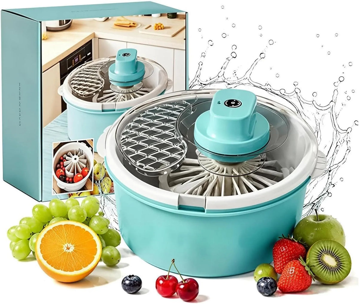 Générique, Generyczne Wash- Owoce Pojemność Wash- Produkty Sałatka elektryczna Essoreuse, dla Wash- Owoce i warzywa dla truskawek Sałatki winogronowe Home Kitchen
