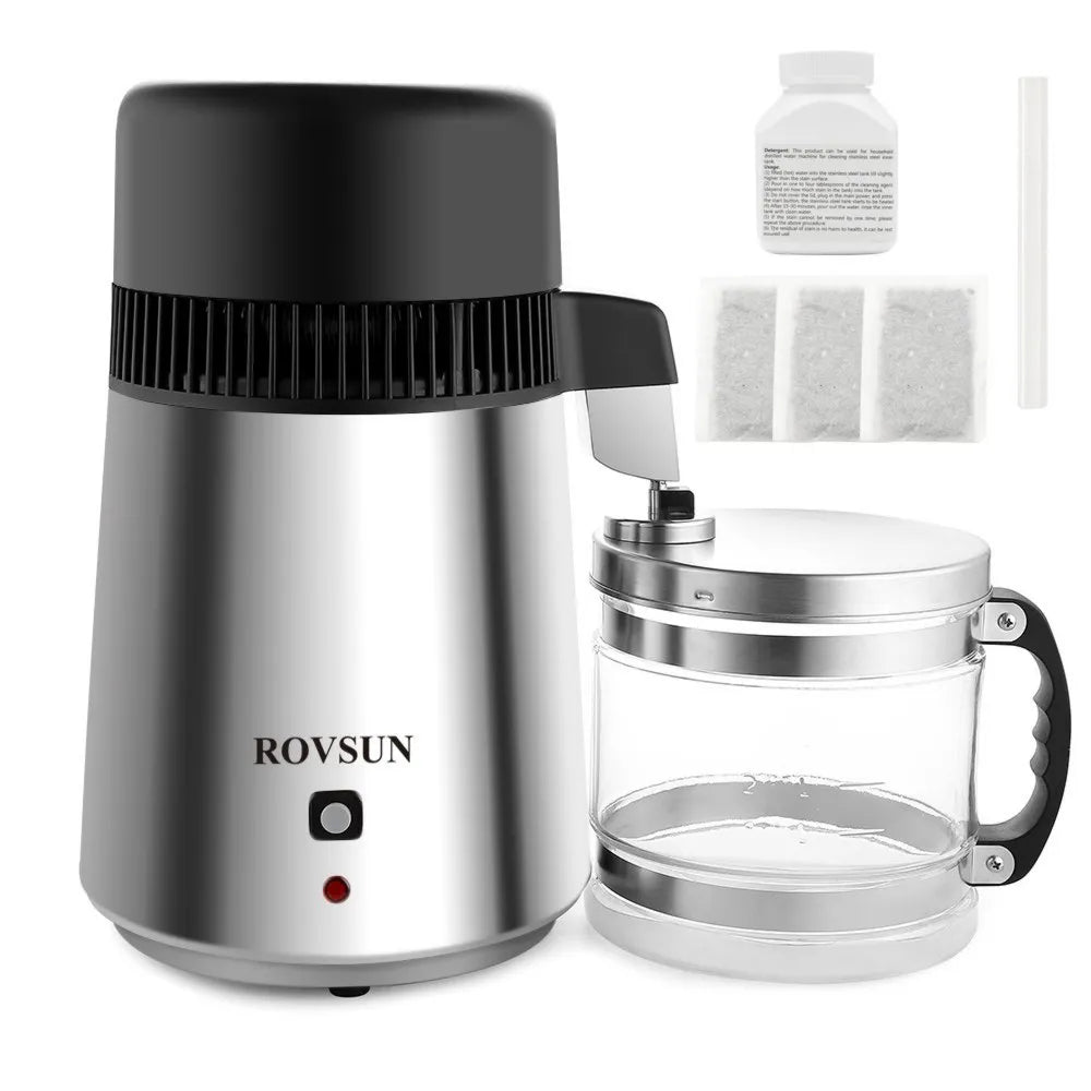 ROVSUN, generator wody, filtr, 4 l, 750 W, 1 l / h, stal nierdzewna, szkło, do domu