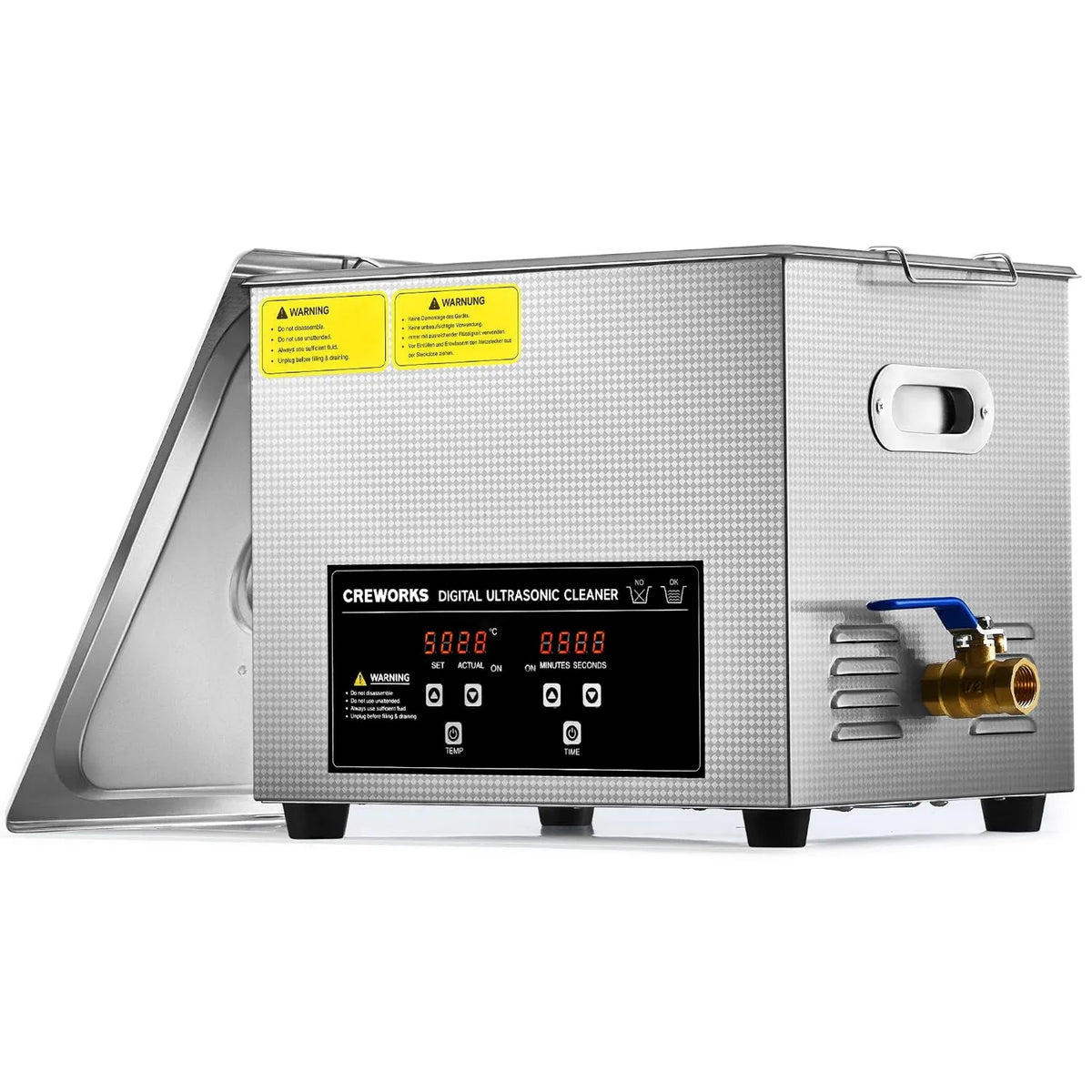 CREWORKS, Grzejnik elektryczny, 10 l, 240 W, 300 W, licznik, profesjonalny, stal nierdzewna