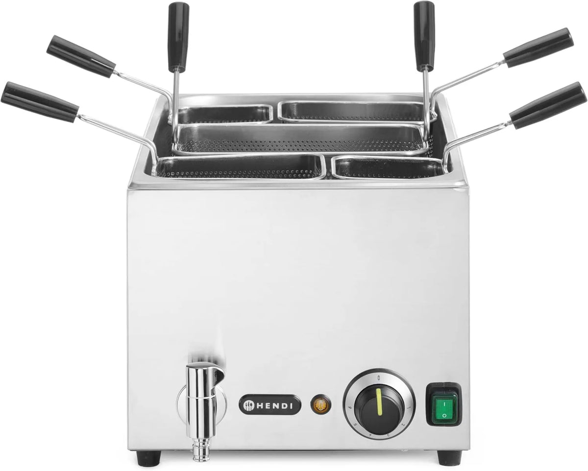 HENDI maszynka do makaronu, Kran kuchenny, 25 l, 3500 W, 45 do 110°C, 230 V, 230 V / 3500, termostat, profesjonalny, stal nierdzewna, 601x326x, 279 mm 230 V/3500