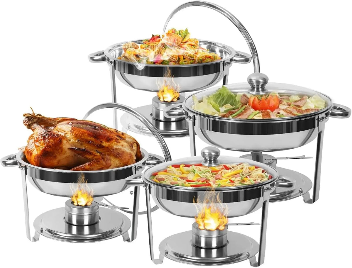 TAIMIKO, Bufet Hot-kawa, bufet Hotel Catering Restauracja 4PCs, 5 l, 4PC Plat- kawa, stal nierdzewna