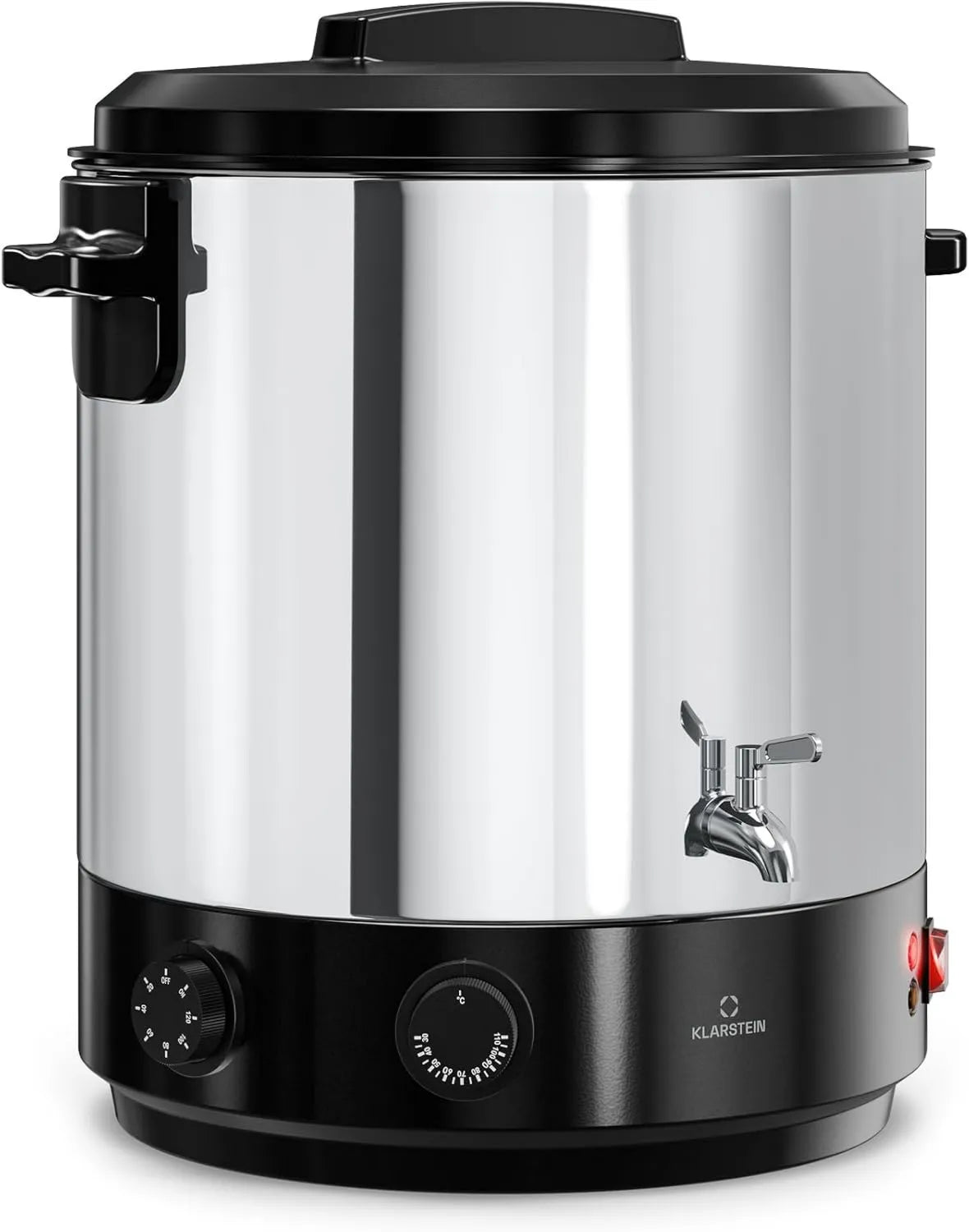 KLARSTEIN, Bateria kuchenna, 25 l, 1800 W, 30 do 110°C, Stoper, Stal nierdzewna