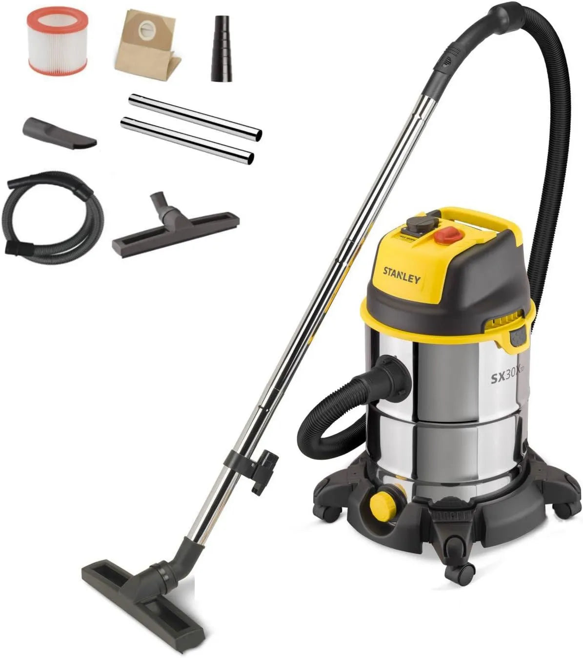 STANLEY, Odkurzacz, 30 l, 1600 W, SXVC30XTDE, ssawka elektryczna