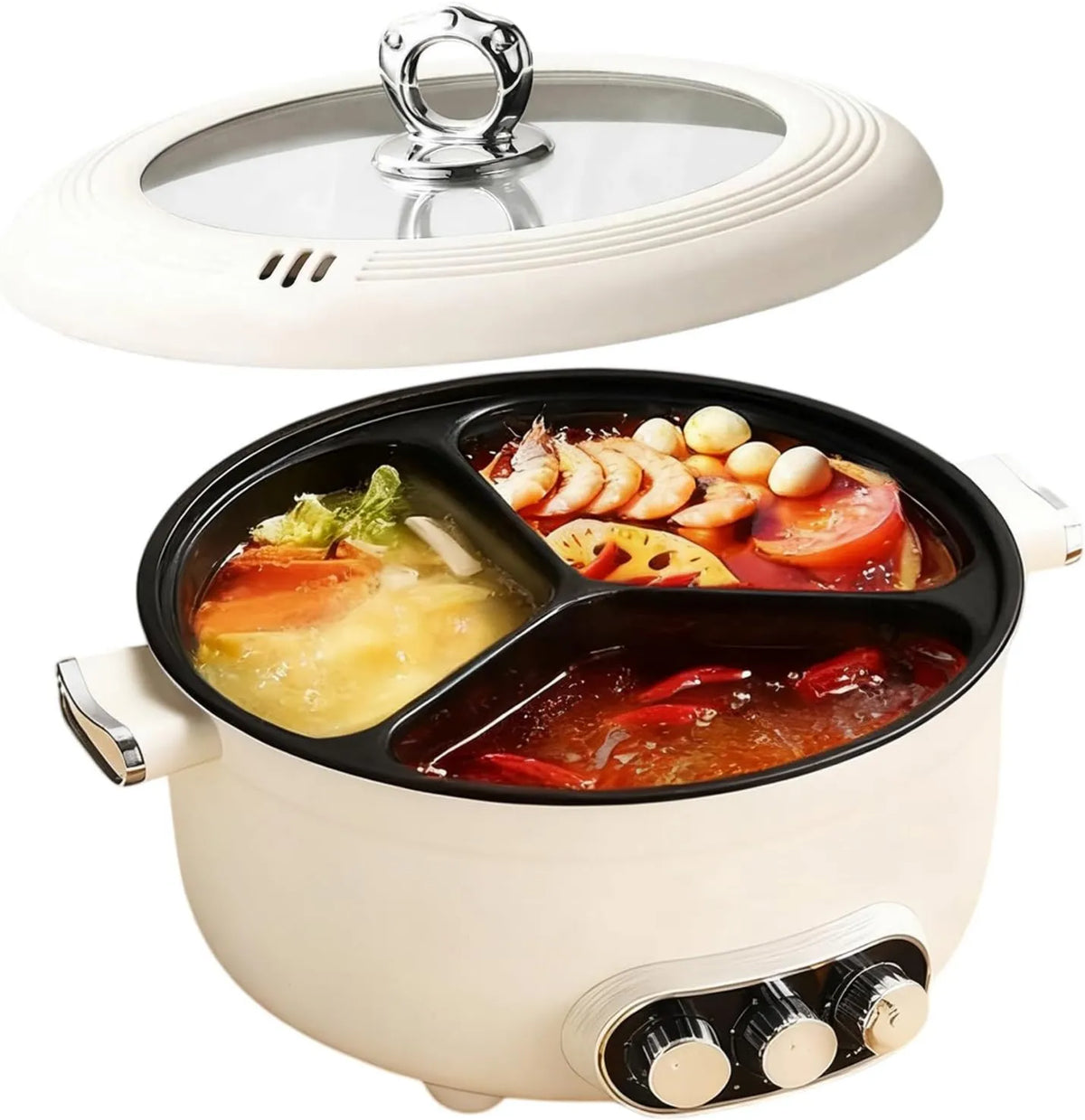 TAZZOR, stopiony, 5, 3 l, 1600 W, powłoka niekleista, funkcja ogrzewania, do hot pot i fondue, Marmite