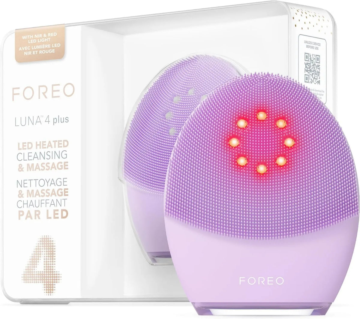 FOREO, LUNA 4 Masażer, Szczotka, Czerwony, LUNA, LED