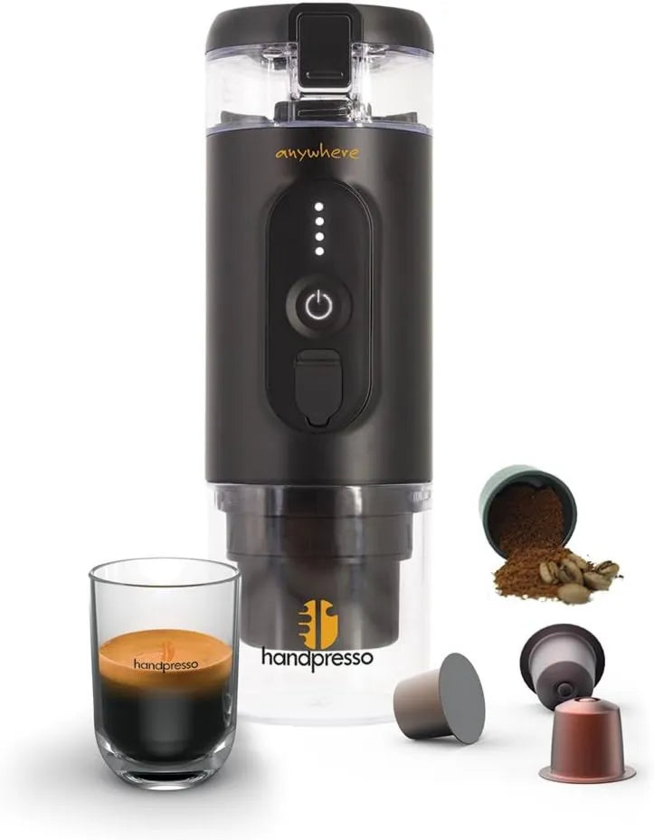Ekspres ciśnieniowy, 60 ml, Handpresso Przenośny ekspres do kawy E-Presso 21700, Podróżny ekspres do kawy do kawy espresso lub kawy mielonej
