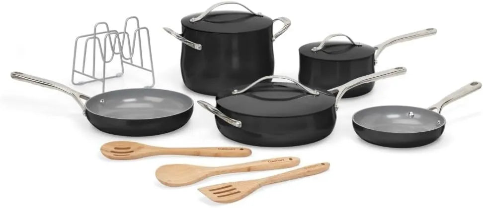 CUISINART, Zestaw 12 sztuk ergonomicznej kolekcji kulinarnej, wyposażony w ergonomiczne uchwyty ze stali nierdzewnej do kuchni kolorowej