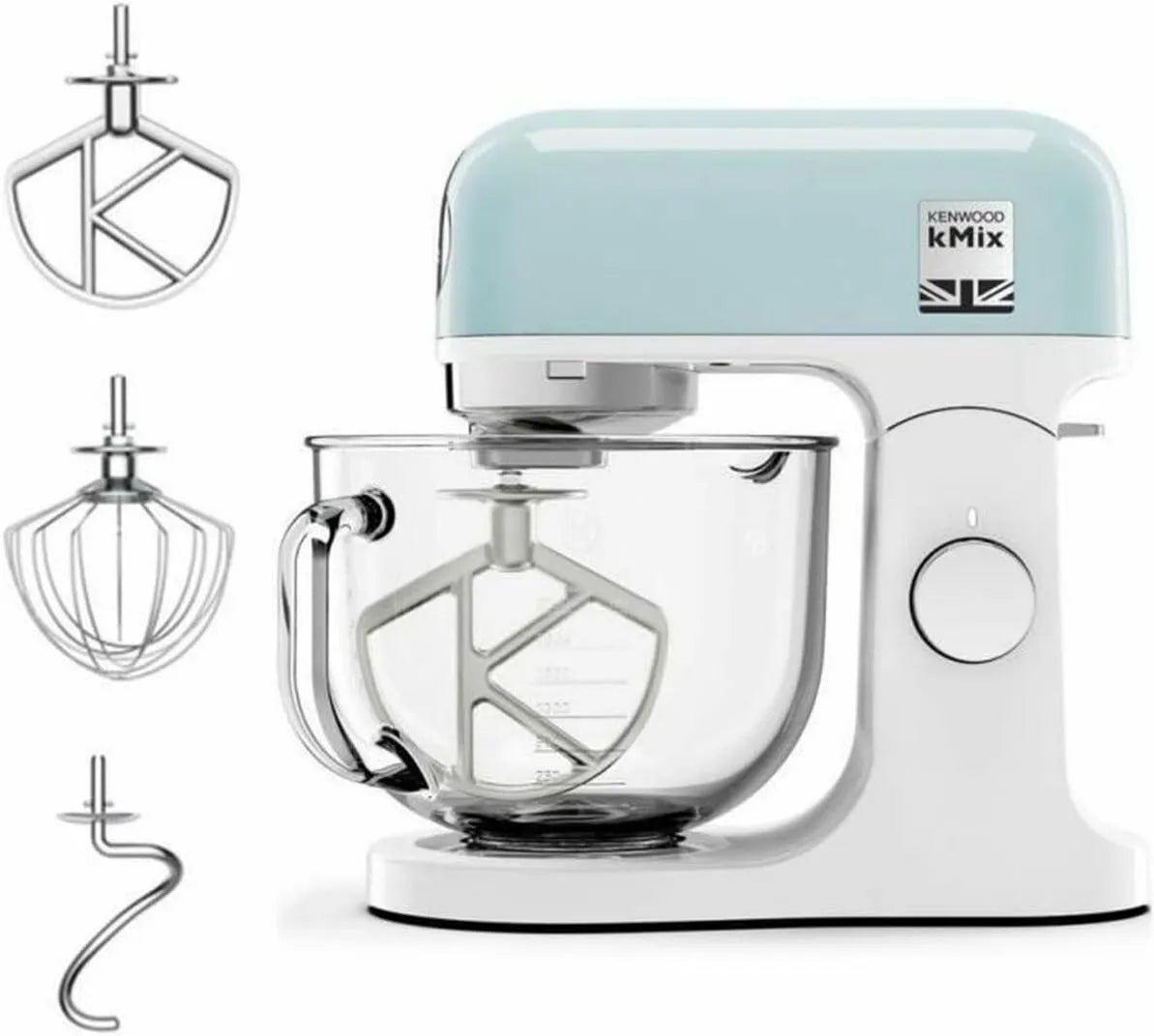 Kenwood robot kuchenny, KMX745APB Akcesoria do urządzeń, 5 l, ciasto, stal nierdzewna, kMix Pastry maszyna z szklaną miską 5 l