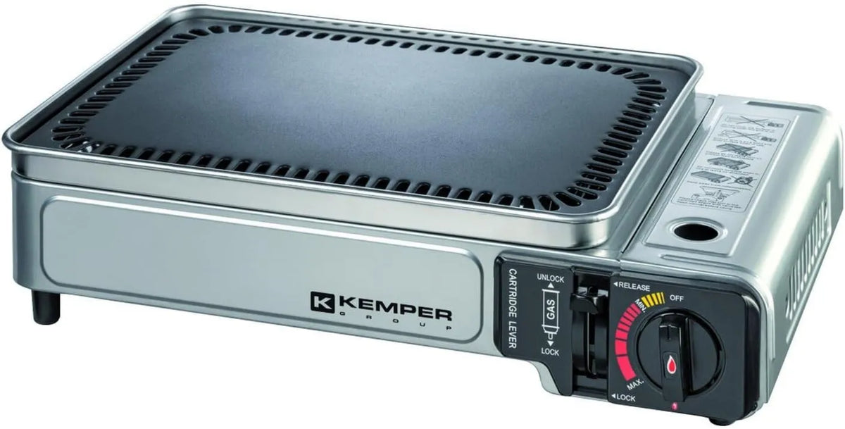 K KEMPER GROUP, Produkt Plancha z gazem nomadycznym, C.A.O., długość 34 cm, szerokość 25 cm