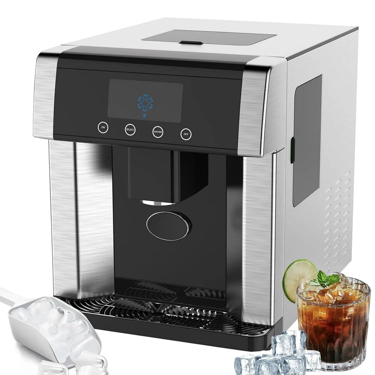 Generic kostkarka do lodu, 15 kg / 24h, dotyk, ekran LCD, 3 rozmiary lodu 15 kg/24h