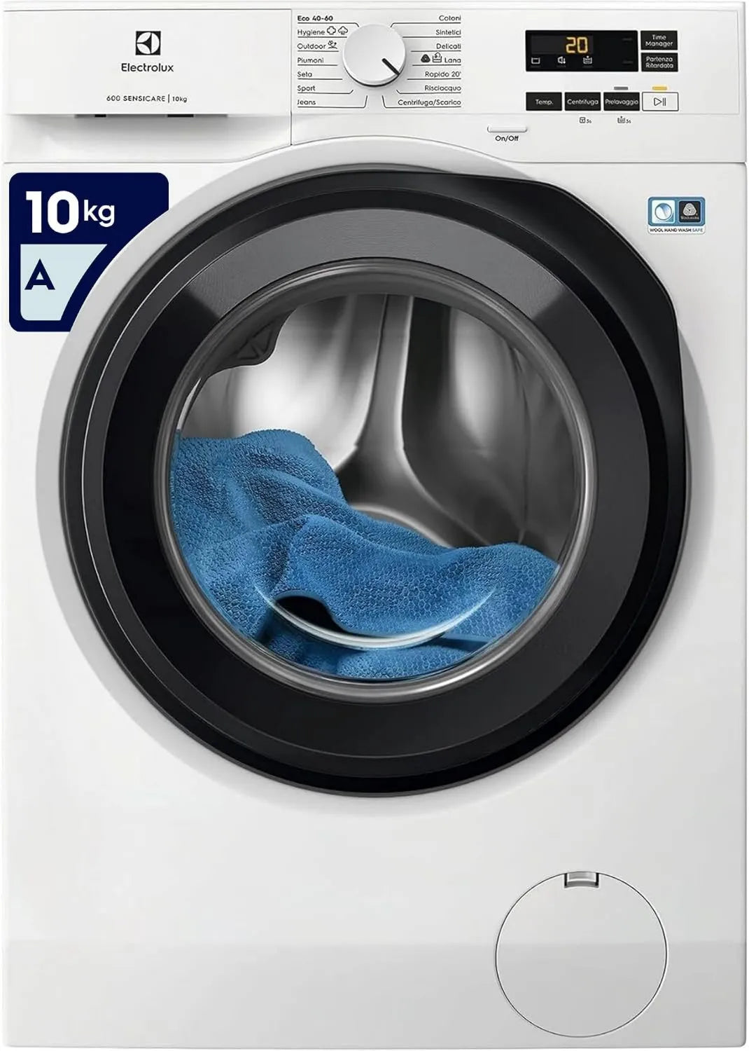 Electrolux EW6F110G pralka, 10 kg, 636 mm, 847 x 597 x 636 mm, pralka ładowana od przodu, technologia SensiCare, 1351 obrotów na minutę