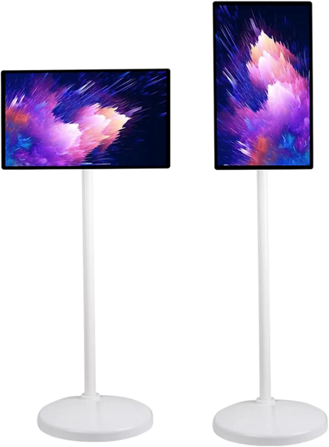 ZHIXUMM, TV 1080p 24inch- 8 + 128 G, 24 cali, przenośne, poruszające się koła, dotyk, 27 I 32 cali, Wsparcie TV mobilna 24inch-8
