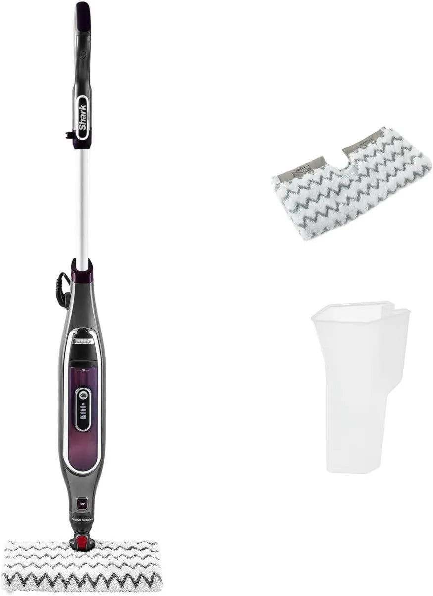Shark, S6003EU szary / board, inteligentna kontrola parowa, automatyczna wymiana pary Rekin Klik n 'Flip Mop para Brooms 350 ml, 2 zmywalne podkładki do czyszczenia