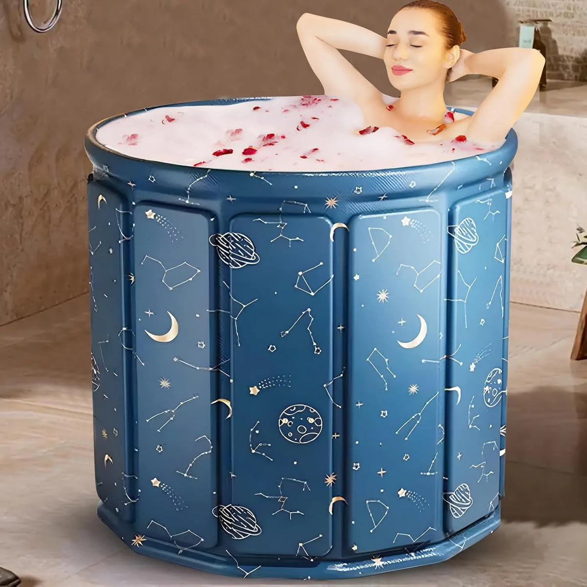 Szafa, 230 l, 70 cm, 65 cm, PANCA Składana przenośna wanna dla dorosłych, wanna z lodem i wanna z hydromasażem, duża wanna do kąpieli 230 l