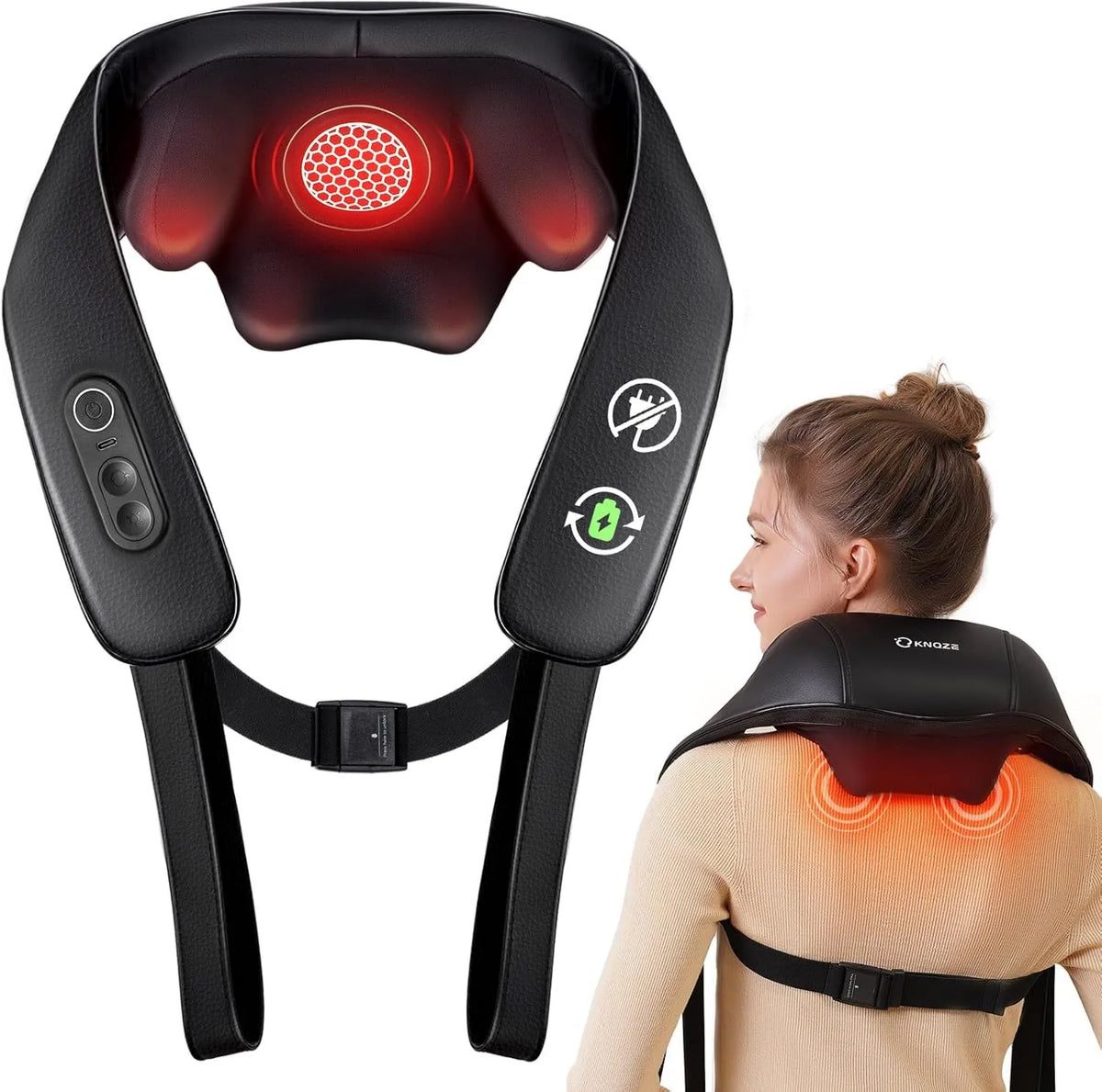 KNQZE, Masażer, ® Masażer szyjki macicy, masaż Shiatsu 4D z głębokim ugniataniem