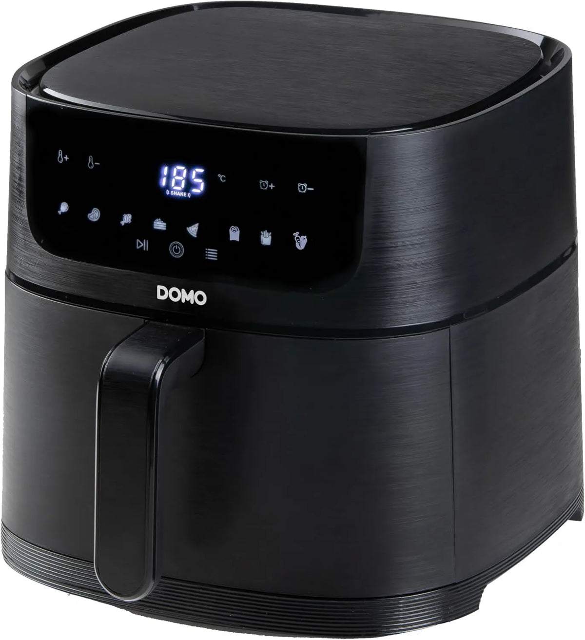 DOMO frytkownica beztłuszczowa, 6 l, 1500 W, 8 programów automatycznych, DO539FR, dotyk, LCD ekran, czarny
