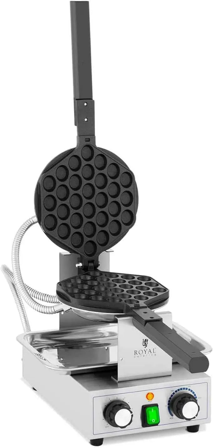 Royal Catering gofrownica / opiekacz, RCPMW- 1400K elektryczne waffler, Aparat, 1400 W, 50 do 250°C, licznik, catering, stal nierdzewna RCPMW-1400K