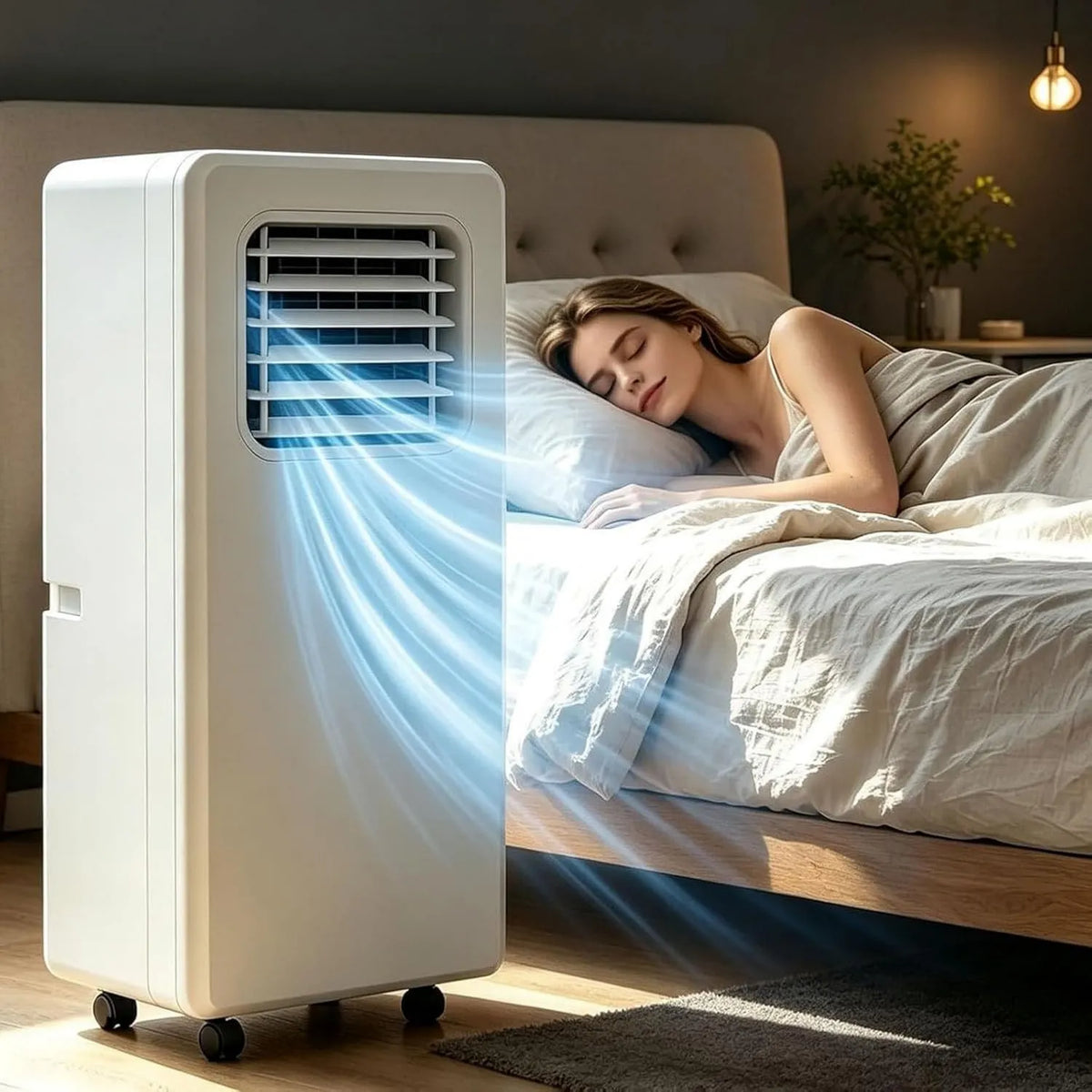 PSHCEE klimatyzator przenośny, Klimatyzator BTU / 18 12000btu, plener, koła jezdne, tłumik, moc chłodzenia 12, 000.000 BTU BTU/18