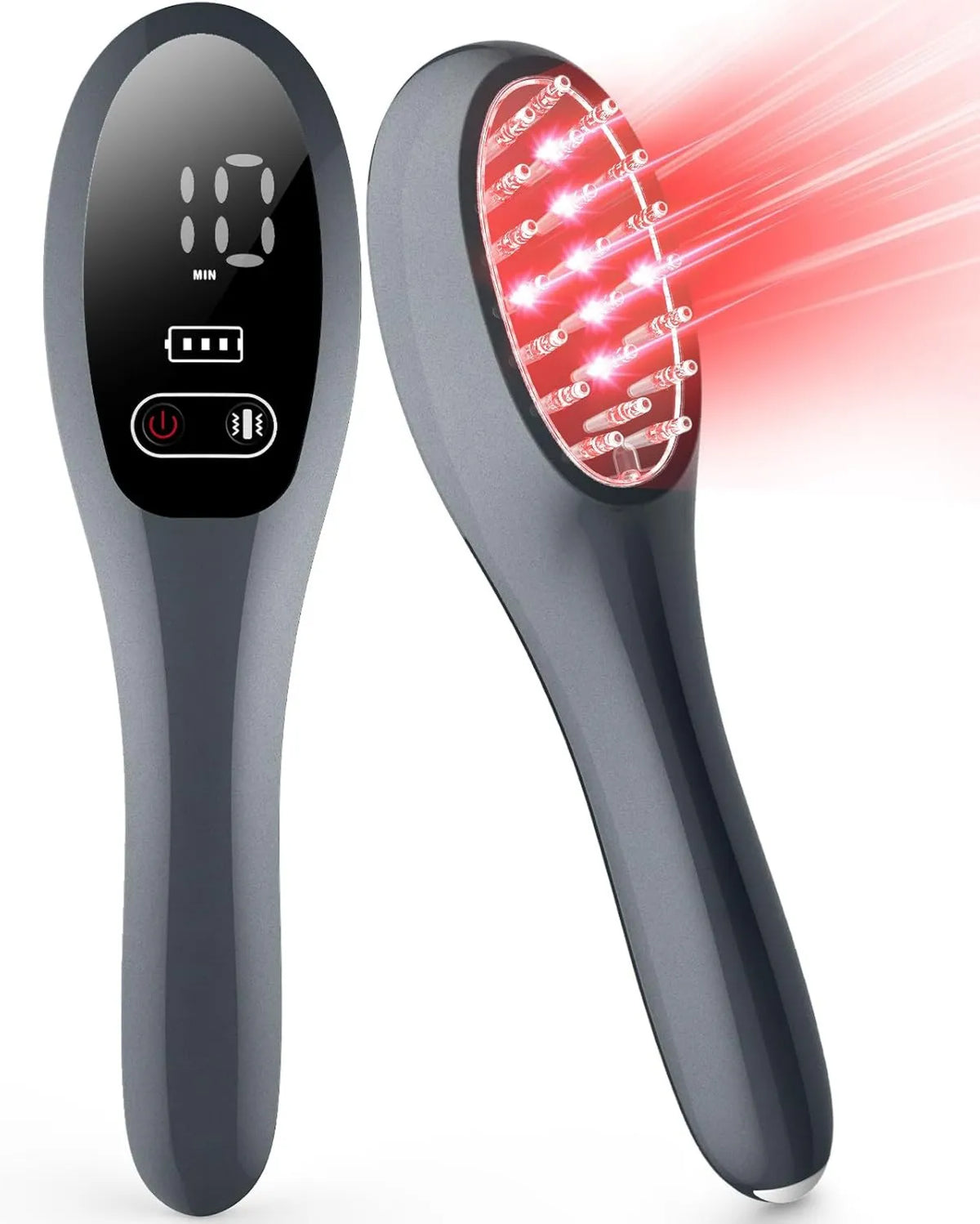 iKeener, Szczotka do włosów, kolor: czerwony, do usuwania włosów, laser, polimer 650nm
